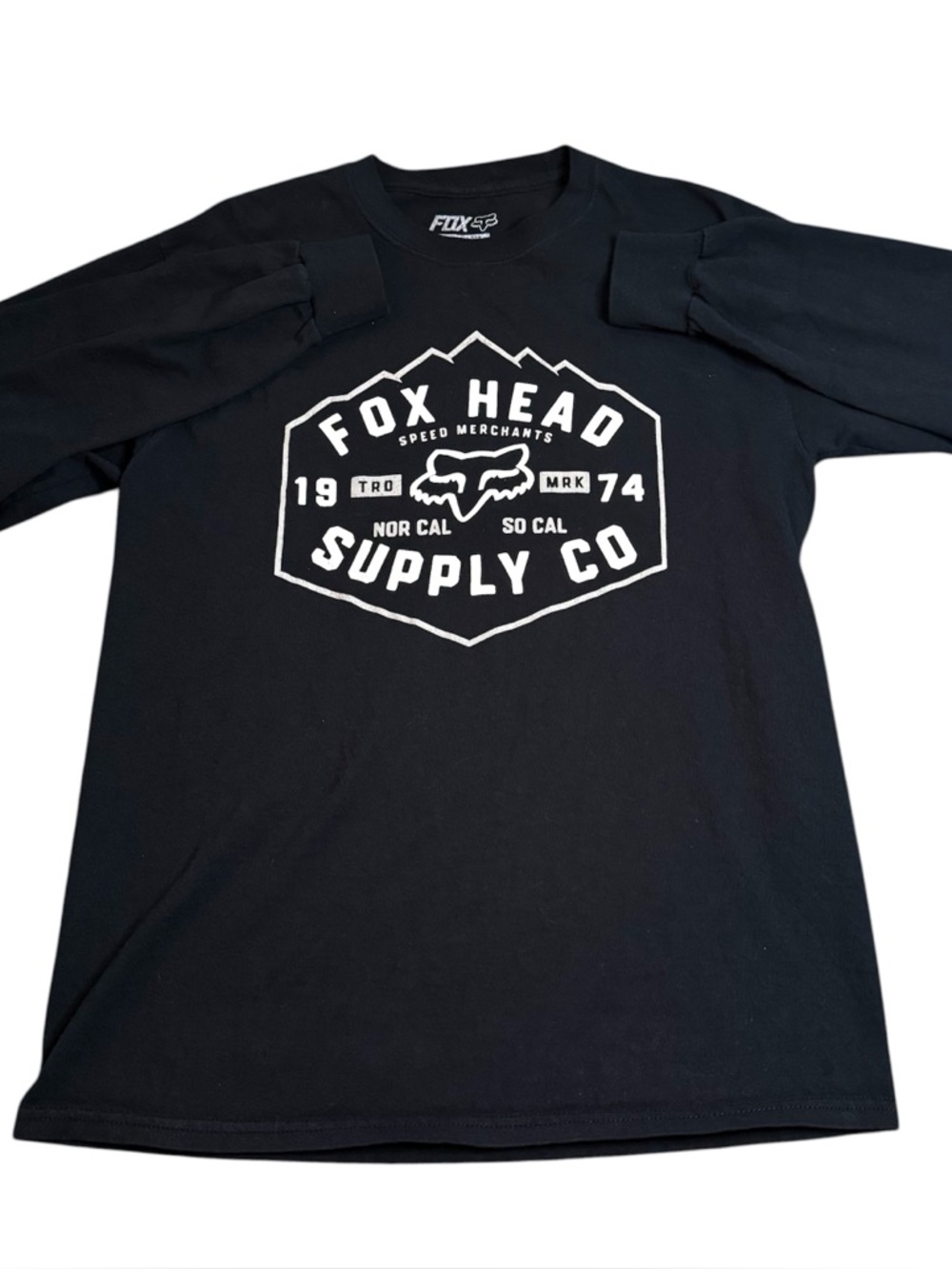 Fox Racing BackBone Tech Motocross Men’s T Shirt Black Size Medium